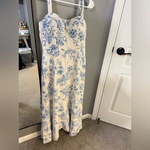 Blue Floral Maxi Dress